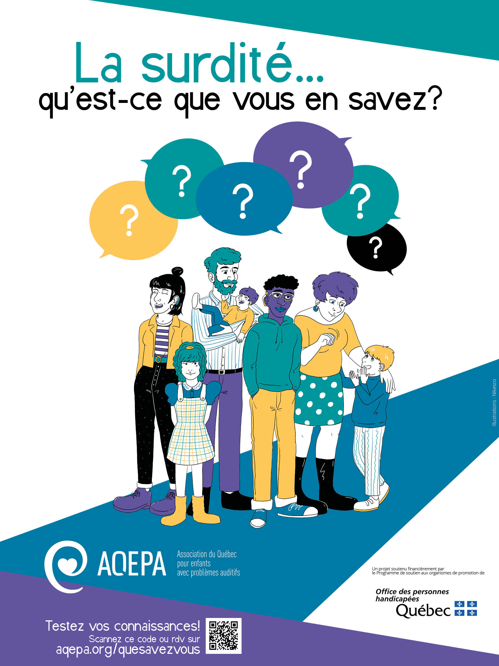 Affiche La surdité qu'est ce que vous en savez 18x24-1