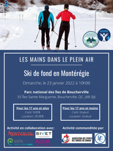AQEPA MONTRÉAL RÉGIONAL: Ski de fond aux Îles-de-Boucherville
