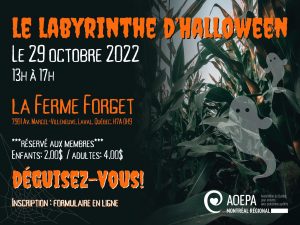AQEPA Montréal régional: Le labyrinthe d’Halloween !