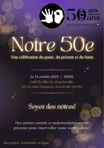 AQEPA MONTRÉAL RÉGIONAL : Notre 50e anniversaire!