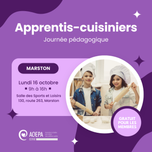 Journée apprentis-cuisiniers à Marston le 16 octobre