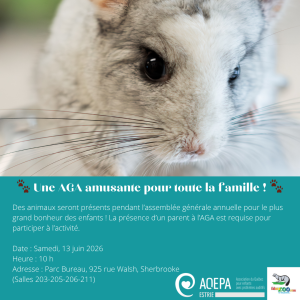 Invitation à l'assemblée générale annuelle 2026 AQEPA Estrie - Enfant