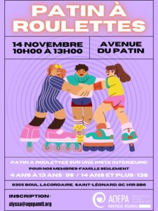 AQEPA MONTRÉAL RÉGIONAL : À L'AVENUE DU PATIN!